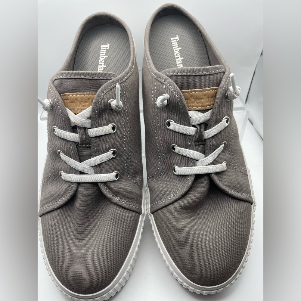 Timber women’s gray mules, canvas slip on sneakers, woman size 11 - Picture 1 of 8